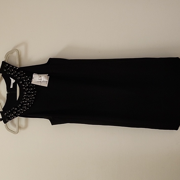 NWT Diane Von Furstenburg Black Ceecee Enamel Beading Sz 10 - Picture 5 of 16